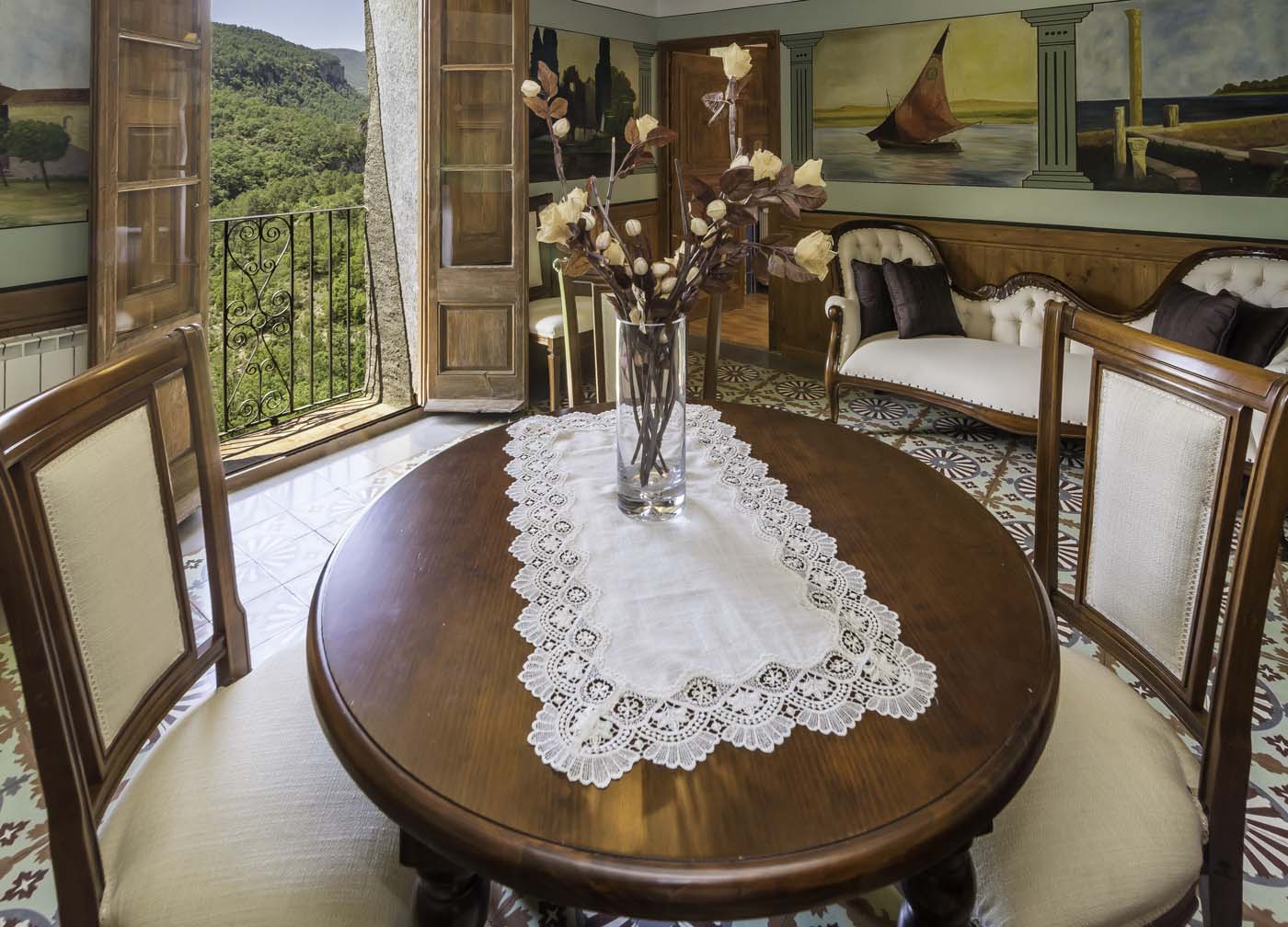 Some bedrooms have their living areas